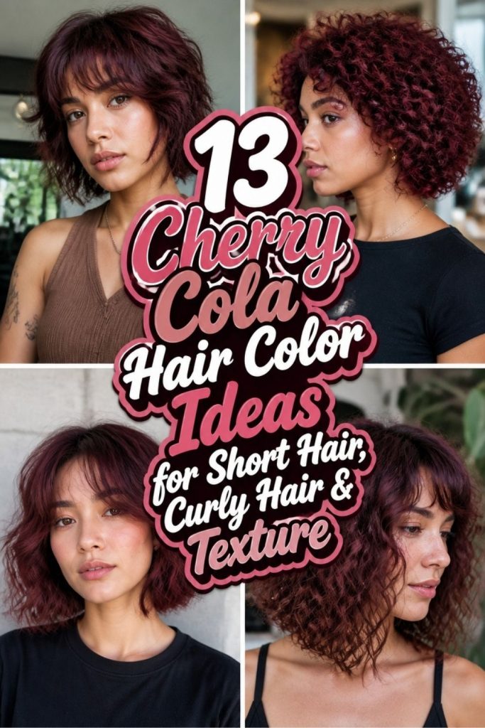13 Cherry Cola Hair Color Ideas for Short Hair, Curly Hair & Texture
