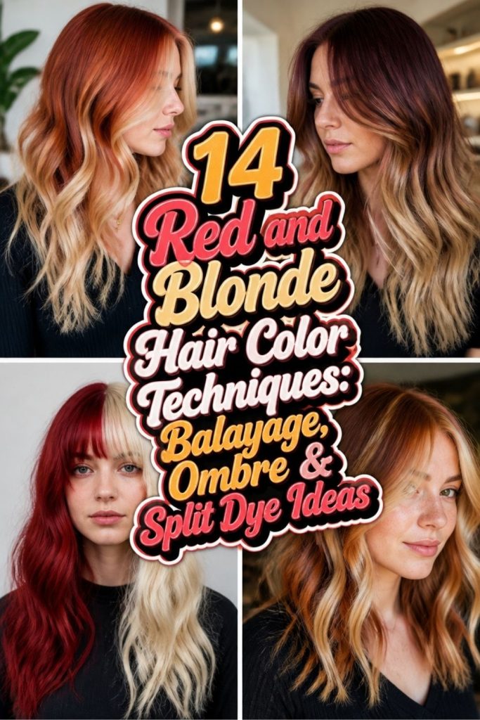 14 Red and Blonde Hair Color Techniques: Balayage, Ombre & Split Dye Ideas