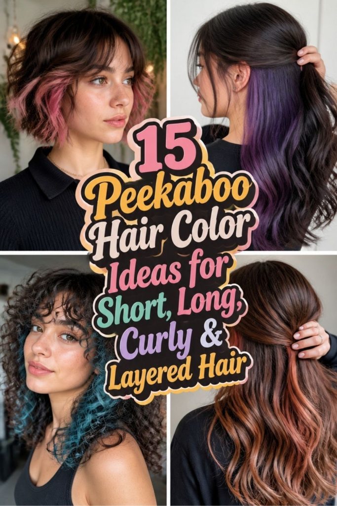 15 Peekaboo Hair Color Ideas for Brunettes, Blondes & Dark Hair