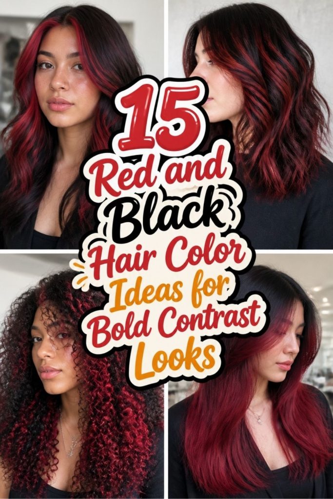 15 Red and Black Hair Color Ideas for Bold Contrast Looks