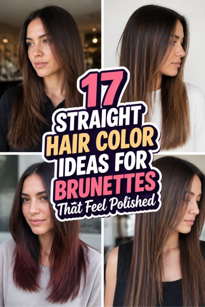 17 STRAIGHT HAIR COLOR IDEAS FOR BRUNETTES That Feel Polished!