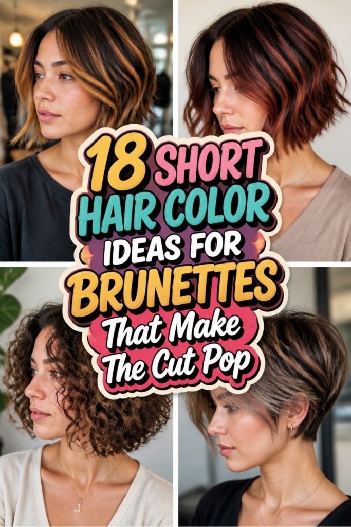 18 SHORT HAIR COLOR IDEAS FOR BRUNETTES That Make The Cut Pop!