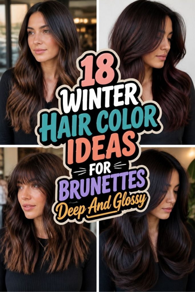 18 WINTER HAIR COLOR IDEAS FOR BRUNETTES Deep And Glossy!