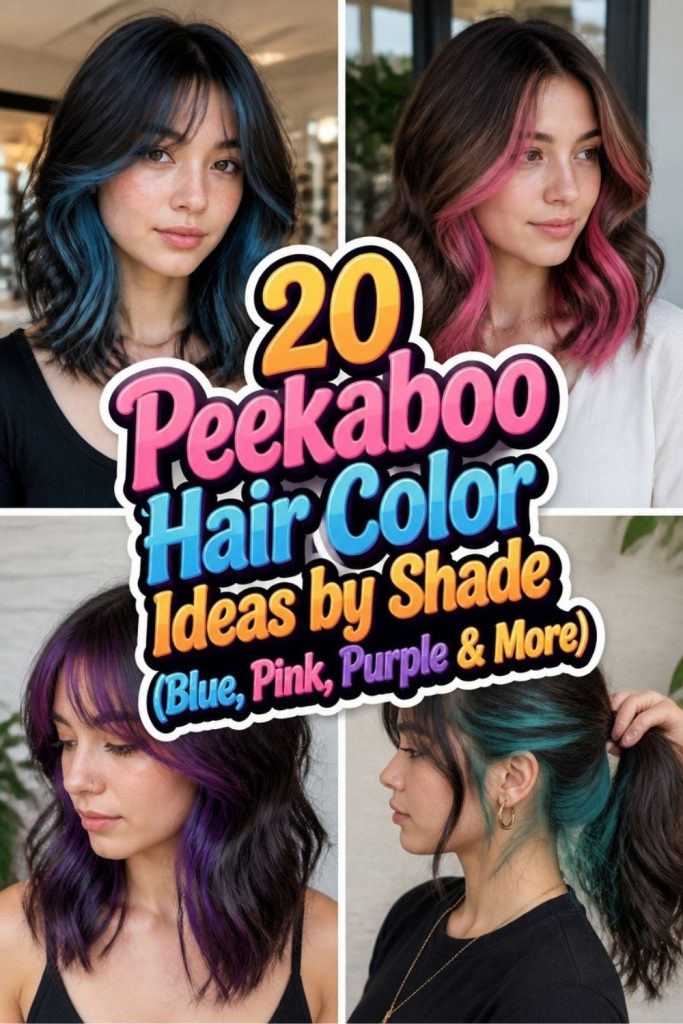 20 Peekaboo Hair Color Ideas by Shade (Blue, Pink, Purple & More)