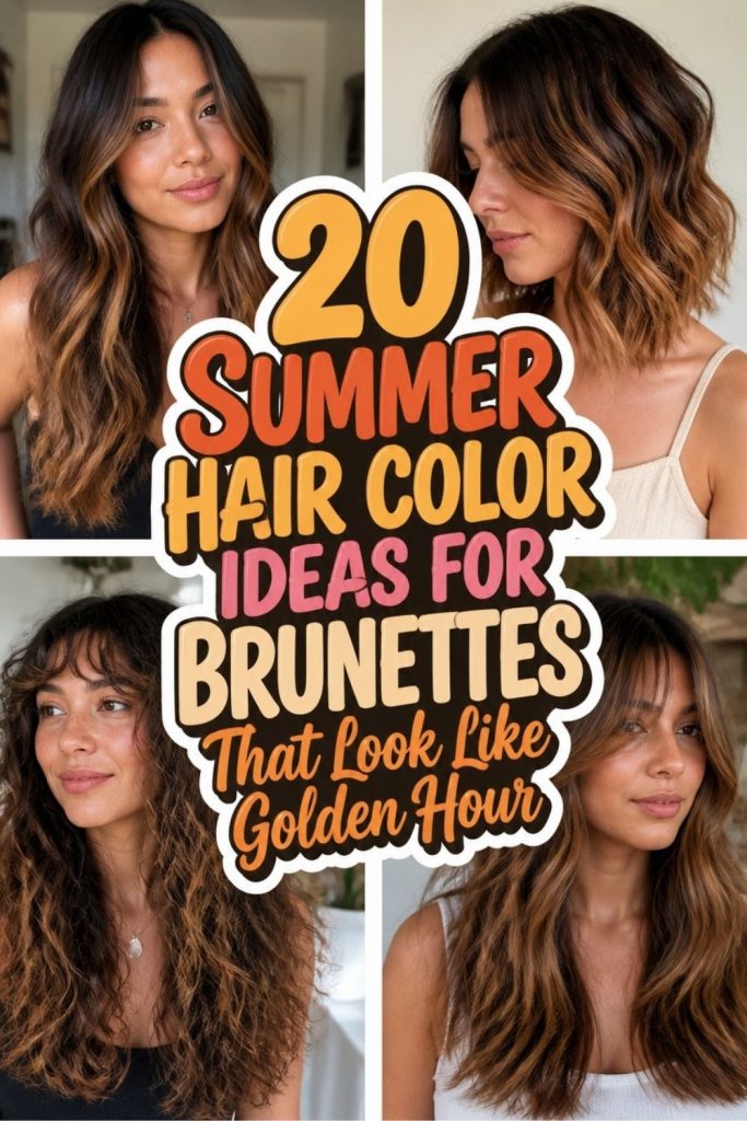 20 SUMMER HAIR COLOR IDEAS FOR BRUNETTES That Look Like Golden Hour!