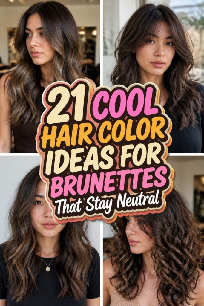 21 COOL HAIR COLOR IDEAS FOR BRUNETTES That Stay Neutral!