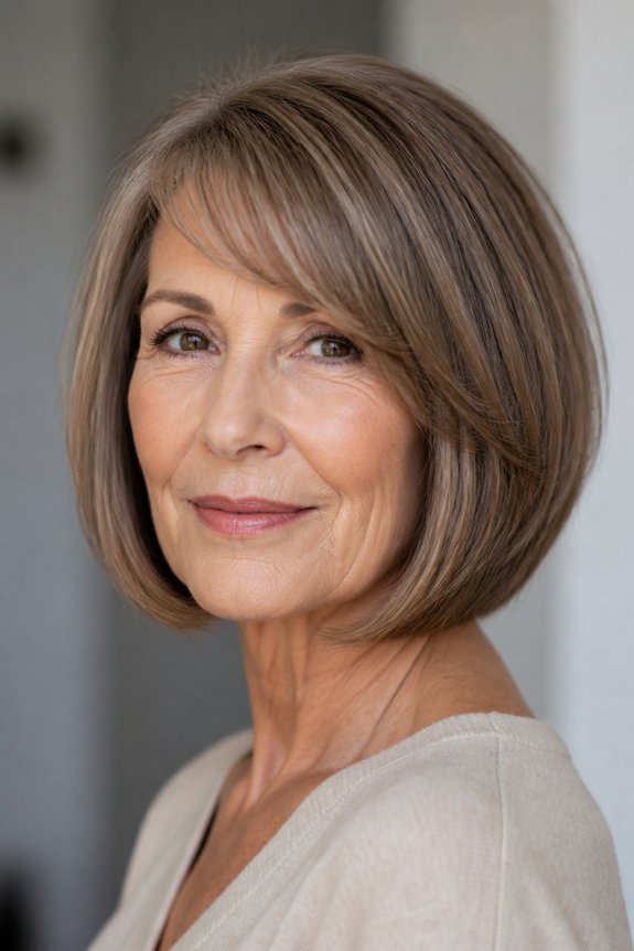 angled bangs medium bob