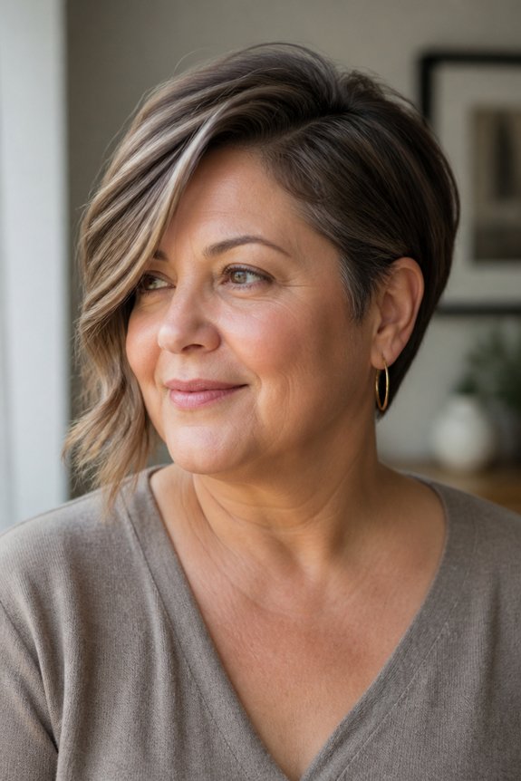 asymmetrical haircut for sophistication