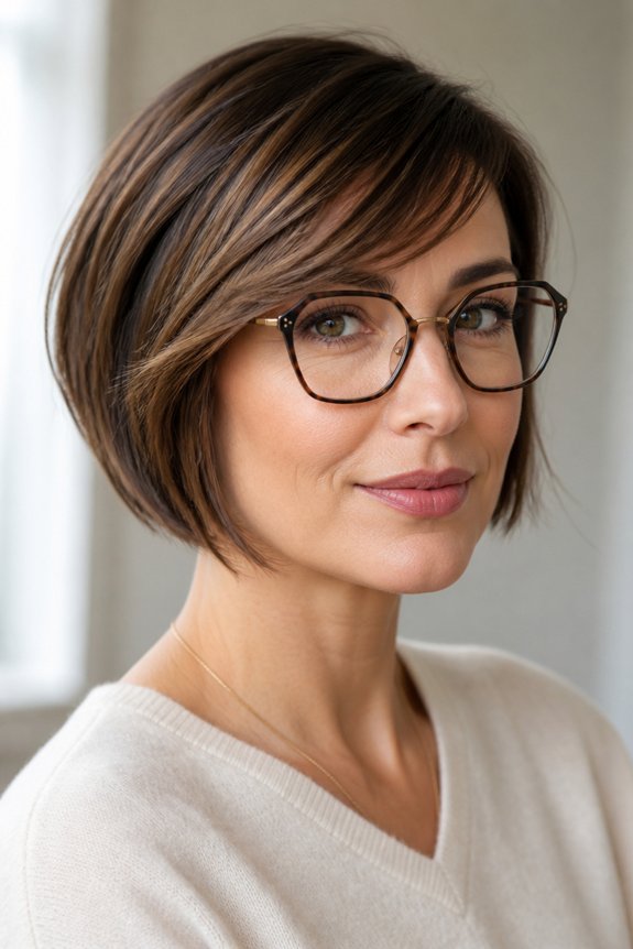 balanced proportions with bangs