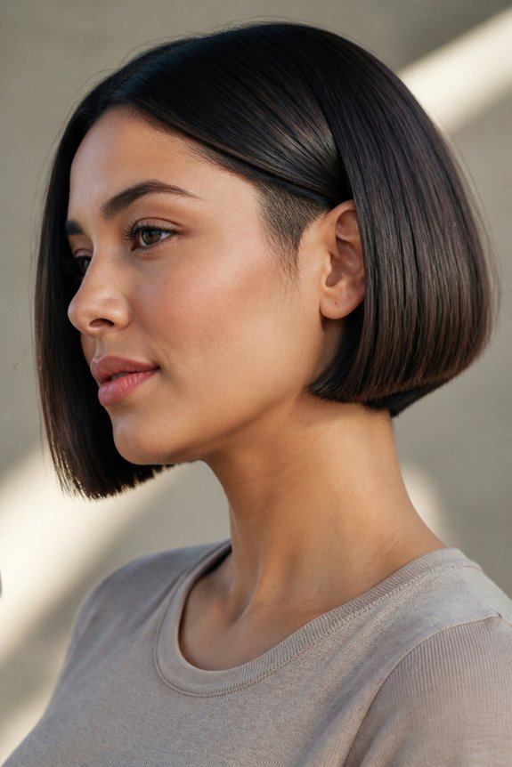 blunt bob with undercut