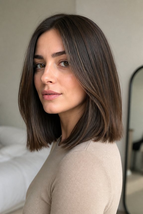 blunt lob effortless stylish haircut