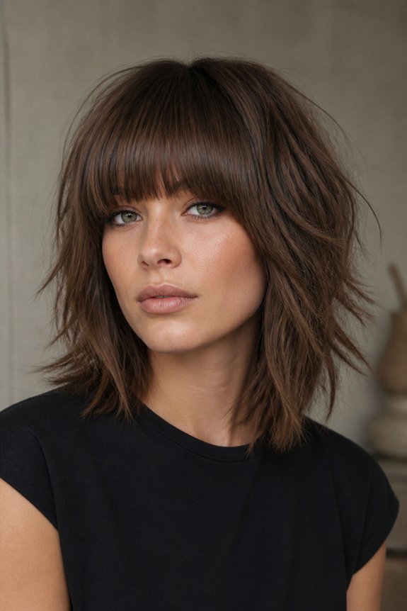 bold bangs choppy layers