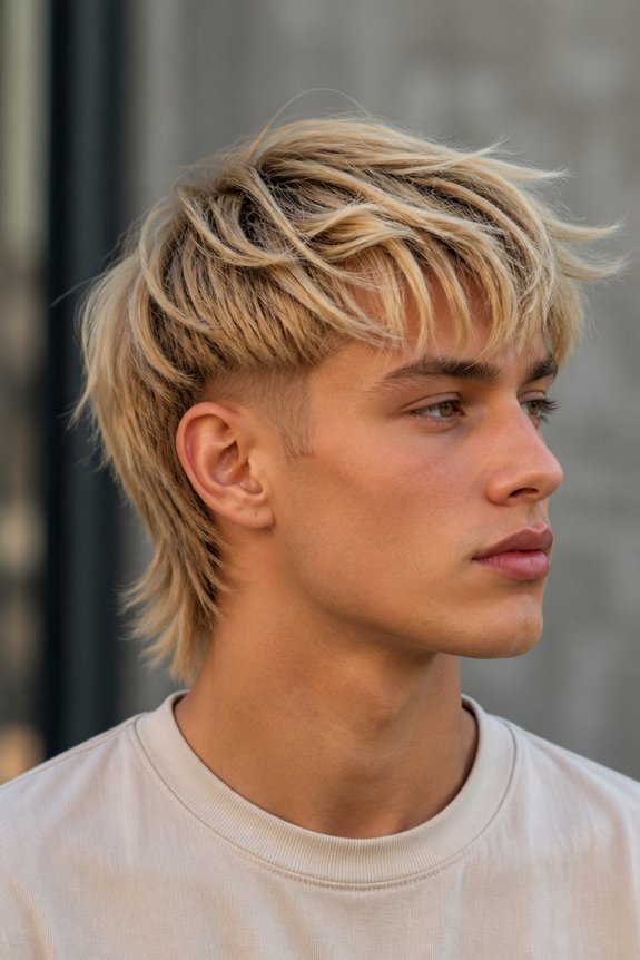 bold blonde wolf cut