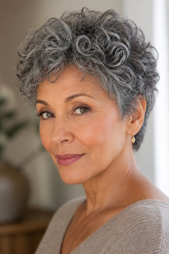 bold curly pixie cut