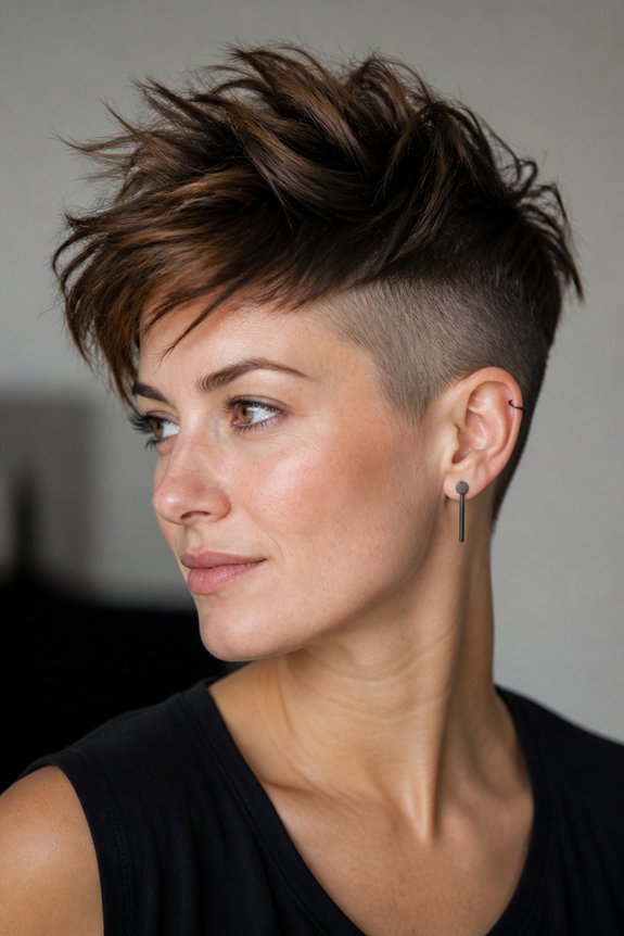 bold disconnected pixie haircut