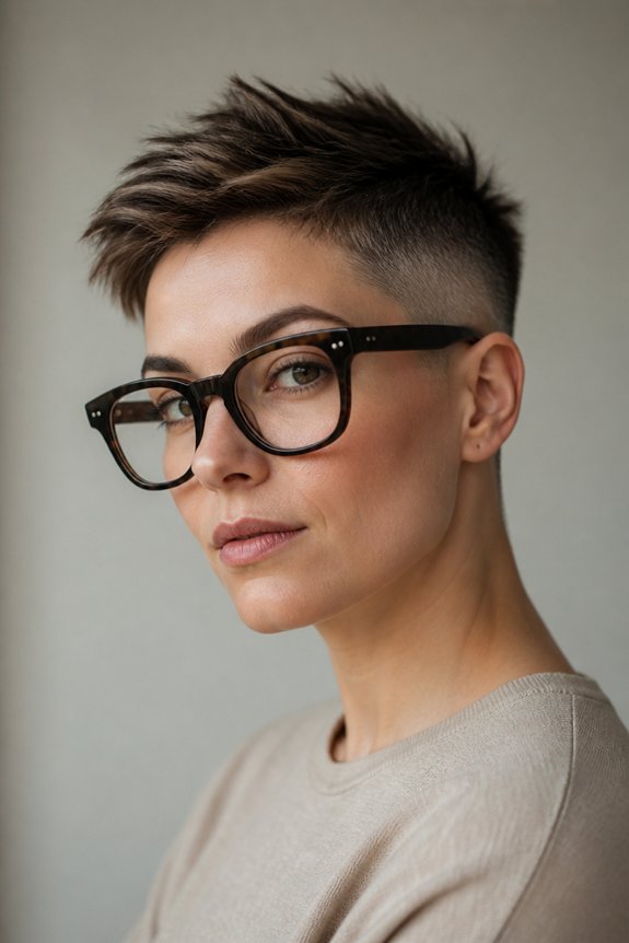 bold eyewear and undercut