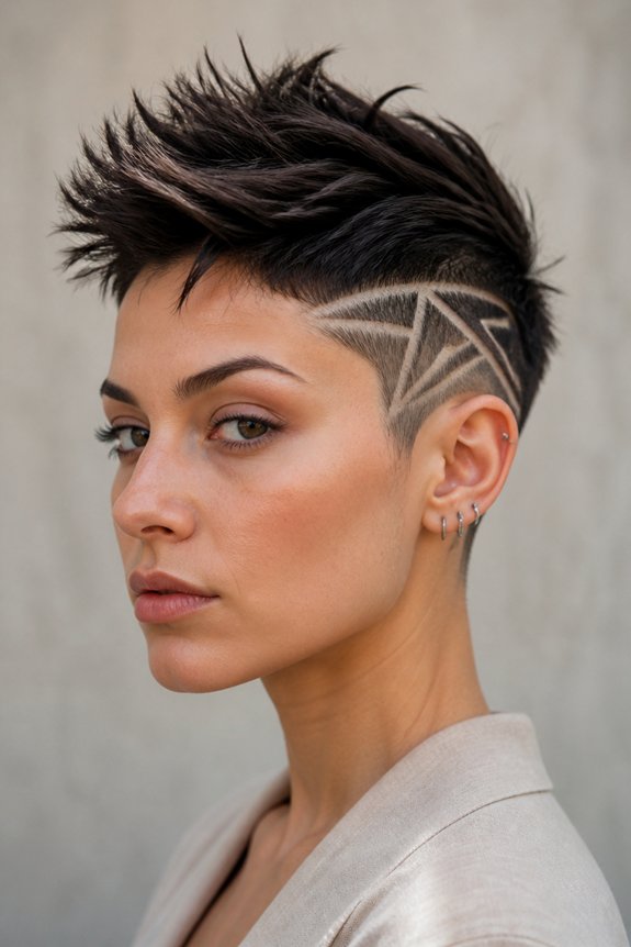 bold geometric haircut art