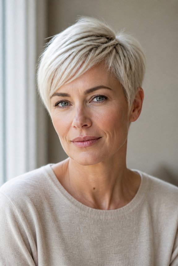 bold platinum pixie cut
