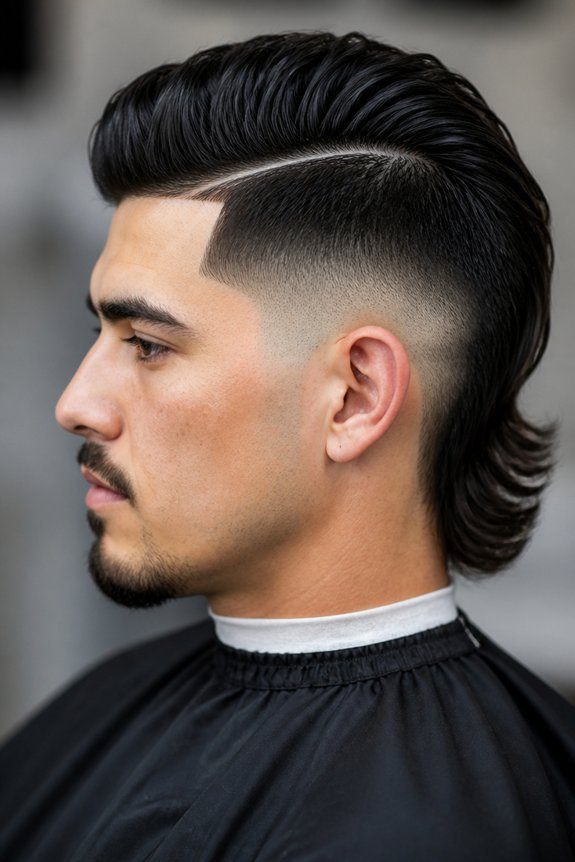 bold structured hard part mullet