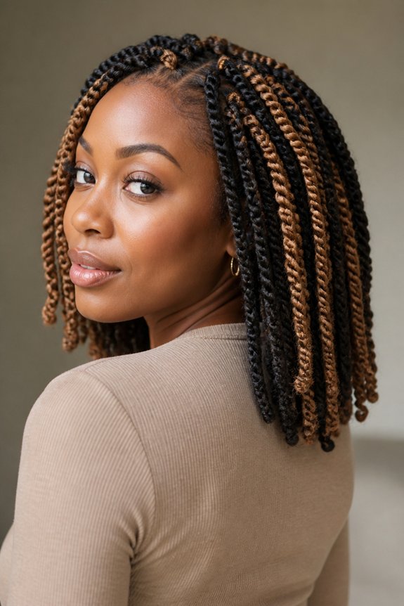 bold two tone hair twists