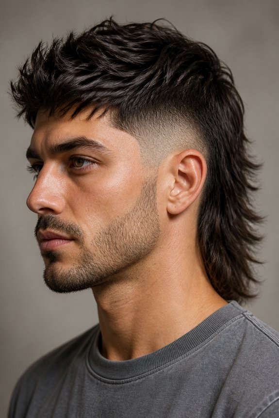 bold undercut mullet style