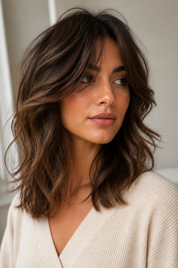 butterfly layers enhance wavy hair