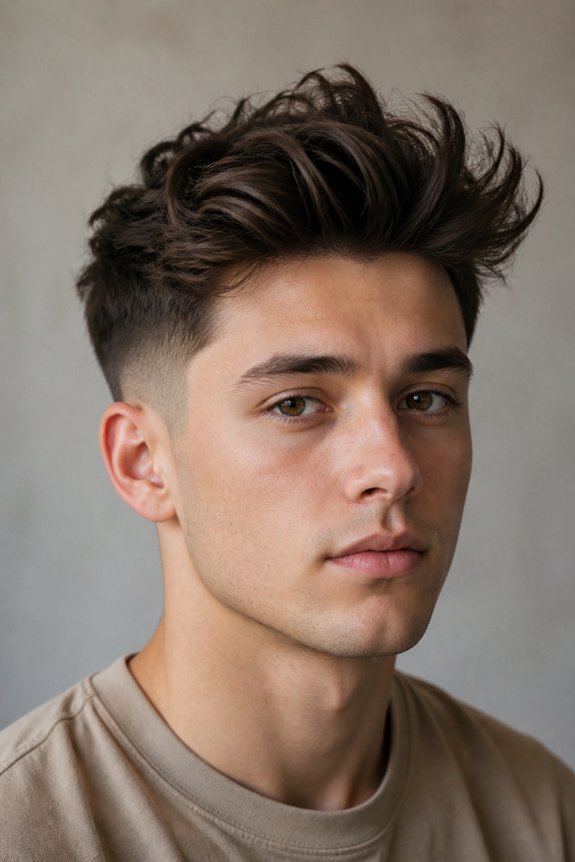 casual textured tousled hairstyle