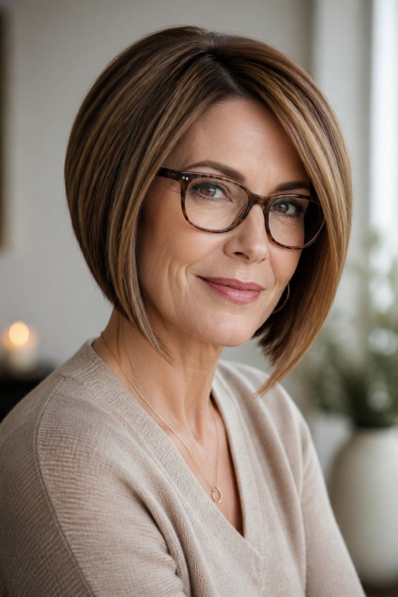 chic angled bob hairstyle
