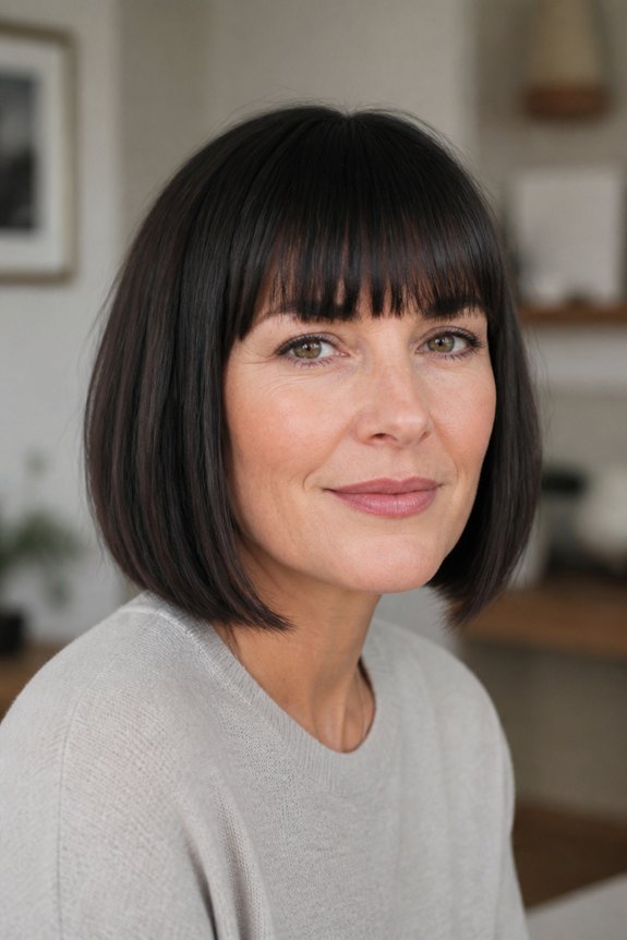chic blunt bob hairstyle