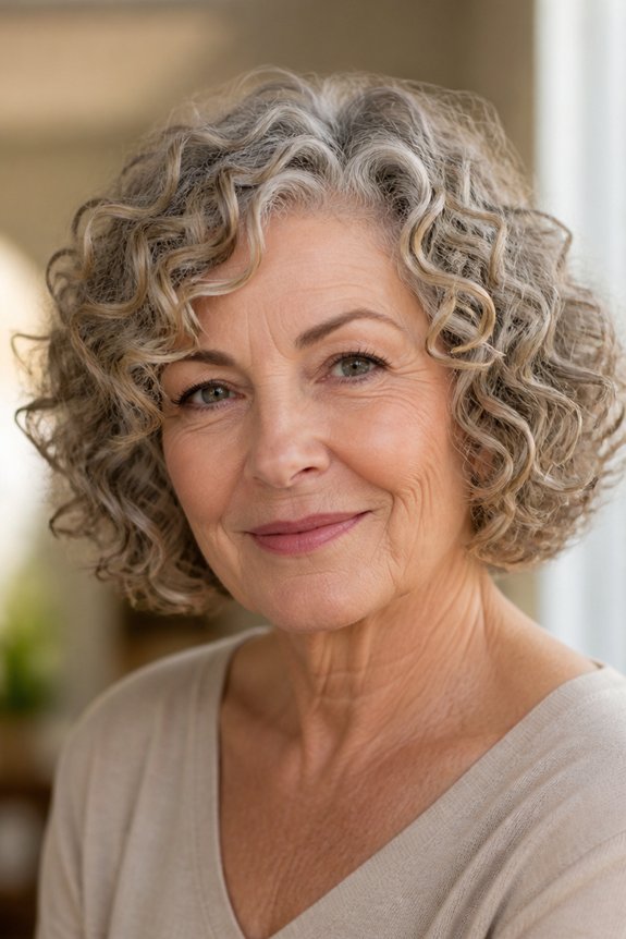 chin length bob with ringlets