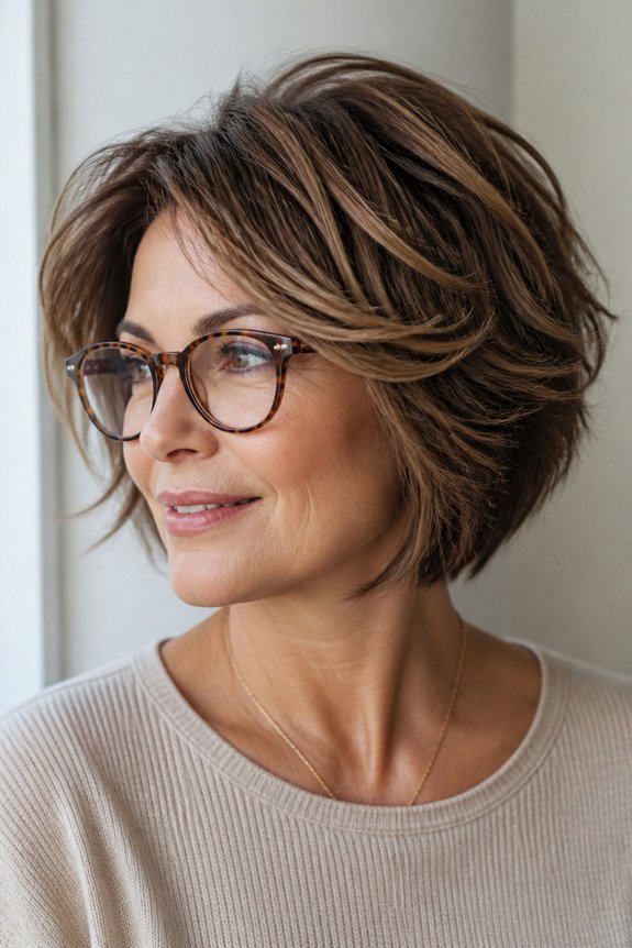 chin length layered volumizing hairstyle