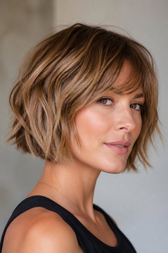 choppy bob with bangs