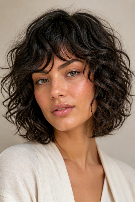 choppy bob with curls