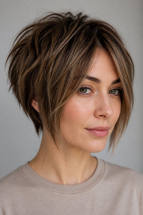 choppy inverted bob pixie