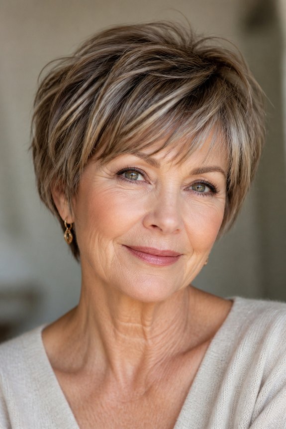 choppy layers with bangs