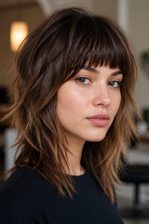 choppy layers with blunt fringe