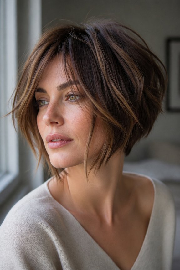 choppy textured inverted bob