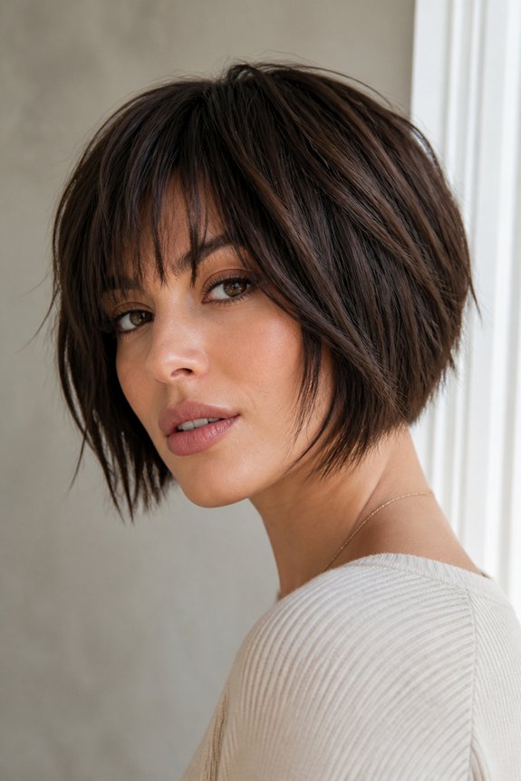 choppy textured inverted bob