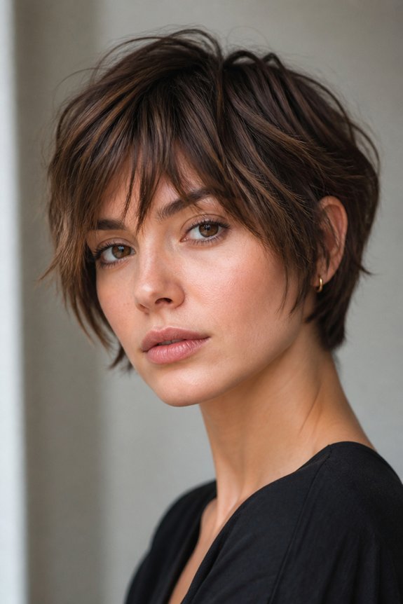 choppy textured pixie bob