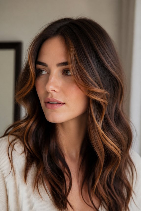 copper highlights for dimensional hair