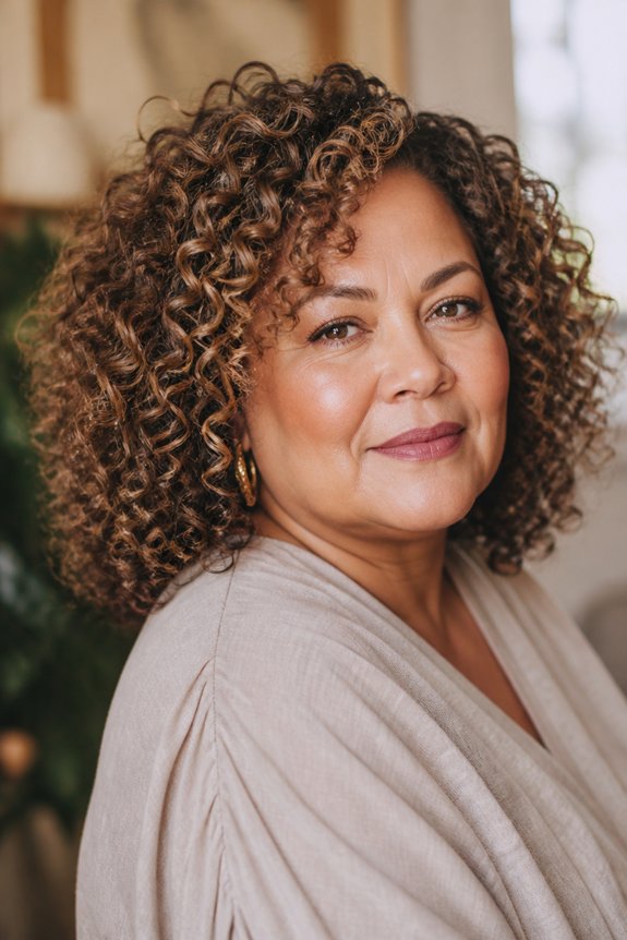 curls enhance round faces