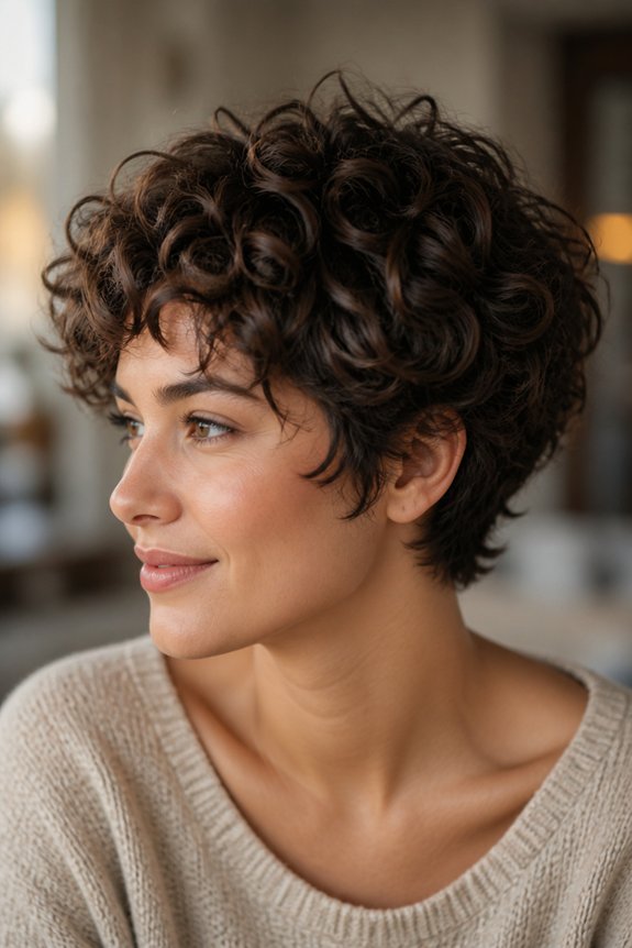 curly bixie for texture