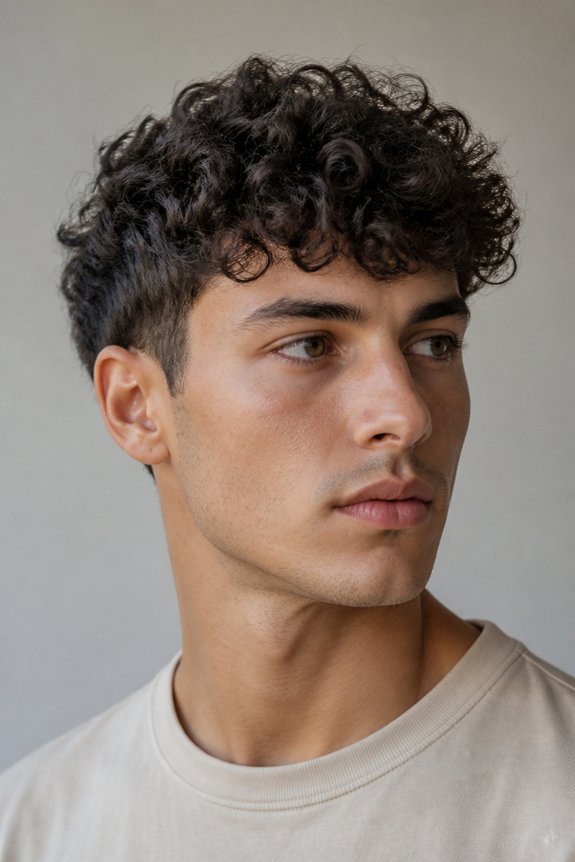 curly hairstyle crop cut