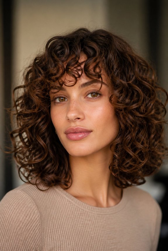 curly layered bob hairstyle