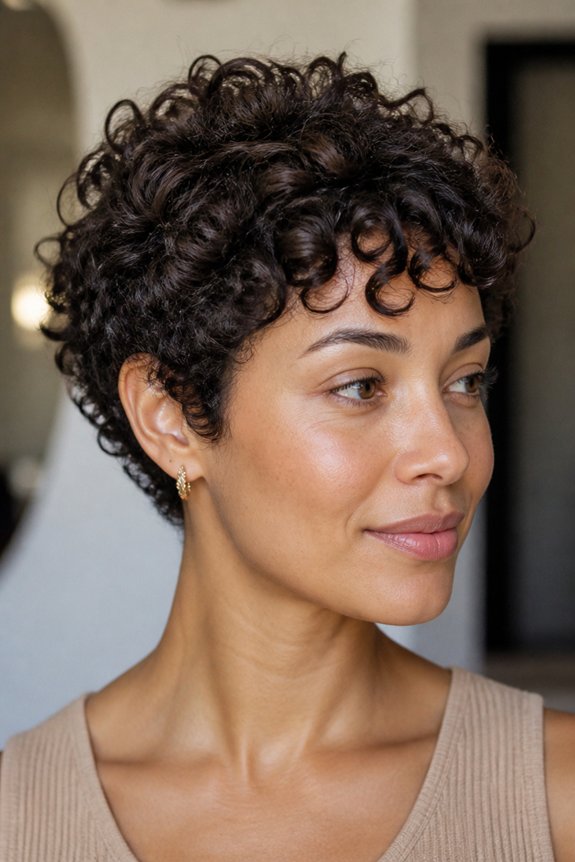 curly pixie cut confidence