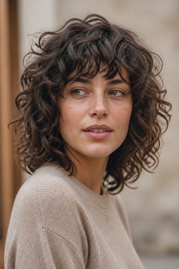 curly shag for effortless styling