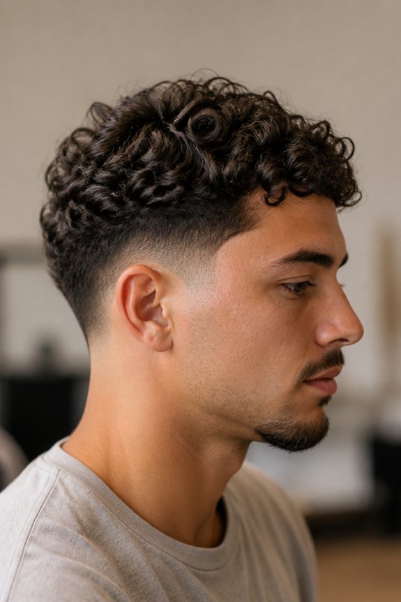 curly top taper fade