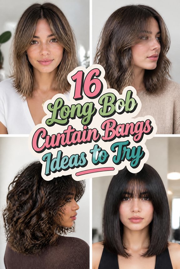 curtain bangs for long bobs