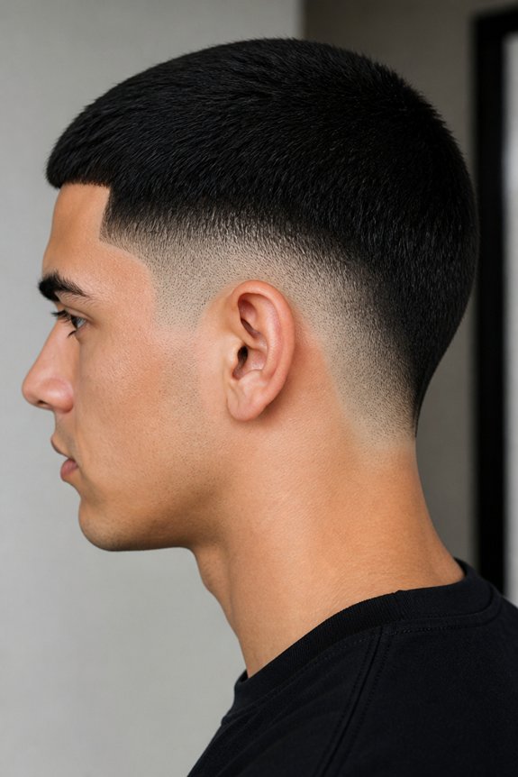 curved burst fade crew cut