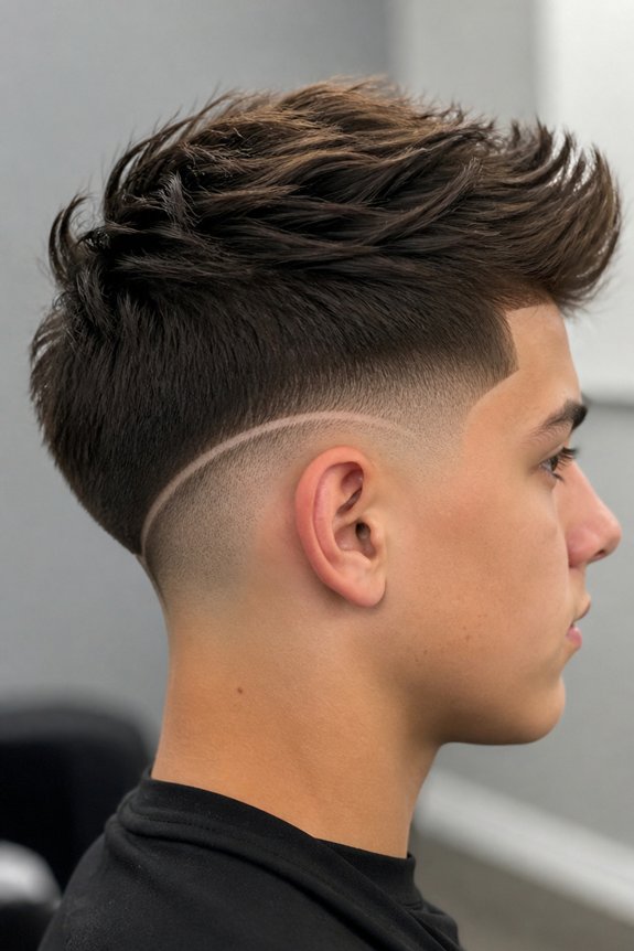 curved burst fade style